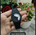 new style Black white arabic aura watch with Arabic numerals fiber chain Butterfly Clasp 7 in 1 smart watch T500 ultra smart watch. 
