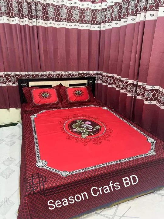New%20Design%20Panel%20Bedsheet%20king%20size%20(8feet/7.5feet)%20with%202%20pillows%20cover%20from%20Season%20Craft%20BD%20-%20Image%202
