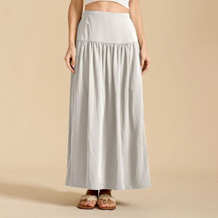 Women's%20high-waisted%20skirt%20simple%20loose%20skirts%20patchwork%20long%20skirt%20casual%20fashion%20solid%20color%20skirt%20with%20pocket%20faldas%20-%20Image%207