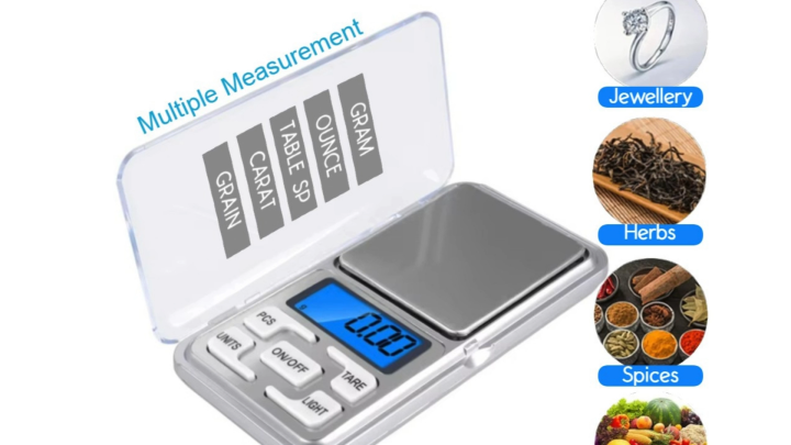 Pocket Weight Scale Digital 0.01g-200g / 0.01g-500g – Pocket Digital Scale, Mini Pocket Digital Scale, Jewellery Weight Scale, Kitchen Scale, Gram Measuring Scale, Food Scale, Electronic Digital Scale, Weight Machine Digital for Shop Herbs Spices