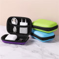 EVA Travel Storage Bag Portable Zipper Case for Headphone Earphone Charging Cable Electronics Organizer Data Cable Packing.