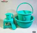 Bathroom set 5pcs ,Tub ,Bucket,stool,mug ,soap dish. 