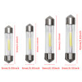 4pcs Led Festoon 31MM 36MM 39MM 41MM C5W C10W COB Glass Led Bulbs Housing Dome Lamp Door Trunk Car License Plate Light 6000K 12V. 