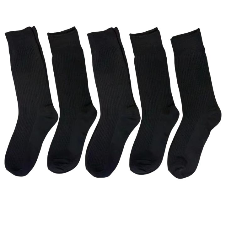 Simplejewel%205%20Pairs%20Daily%20Men%20Dress%20Fall%20Winter%20Walk%20Cotton%20High%20Socks%20Black%20Classic%20Bussiness%20Large%20Plus%20Size%20EU40-48%20-%20Image%206