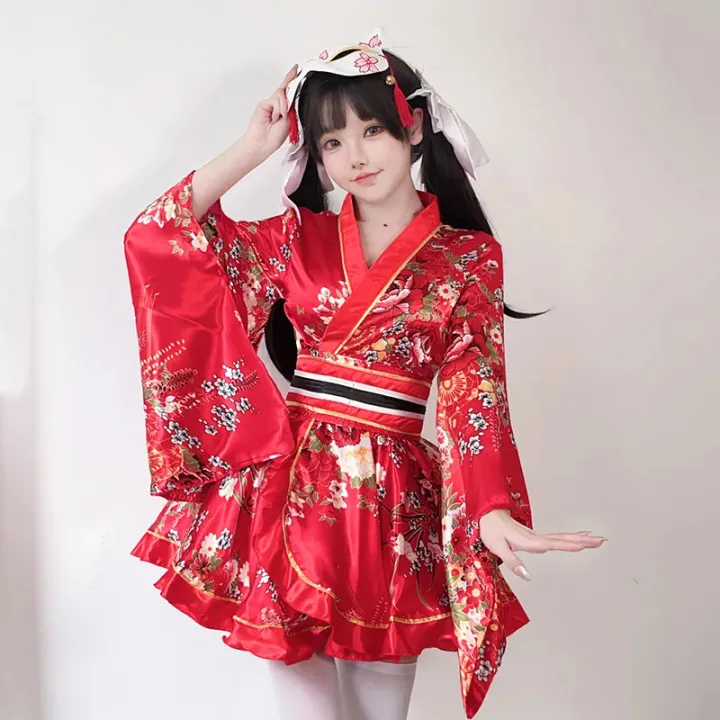 Japanese%20Modified%20Kimono%20Dress%20For%20Women%20Bathrobe%20Summer%20Cosplay%20Costume%20Anime%20Halloween%20Costumes%20%20Sweet%20Geisha%20Kawaii%20Girl%20-%20Image%205