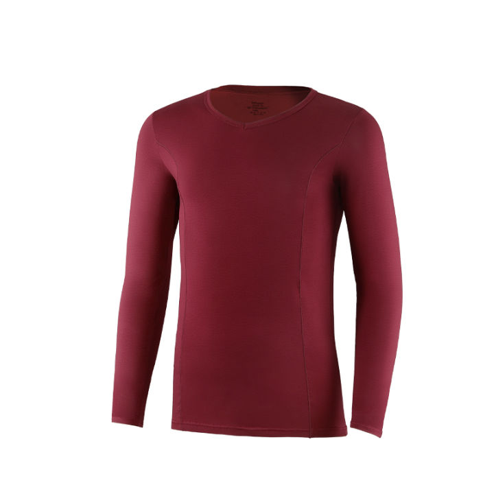 Men's%20Thin%20Cotton%20V-Neck%20Slim-Fit%20Basic%20Undershirt%20Single%20Piece%20Youth%20Autumn%20Thermal%20Top%20Base%20Layer%20Shirt%20-%20Image%204