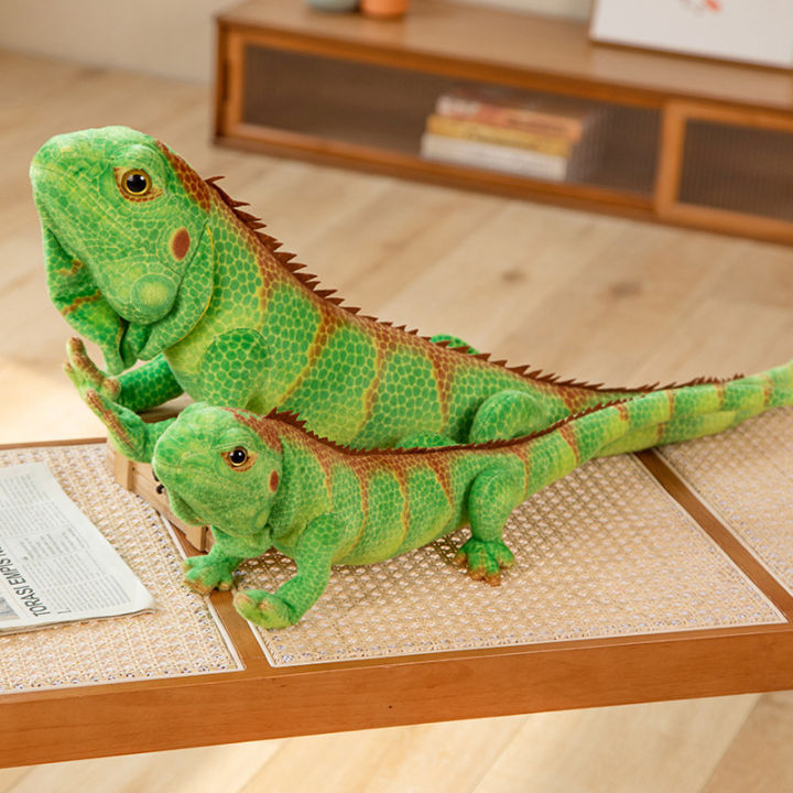 65CM Simulated Mane Lizard Doll Chameleon Plush Toy Creative Boy Pillow Doll Birthday Rag Doll