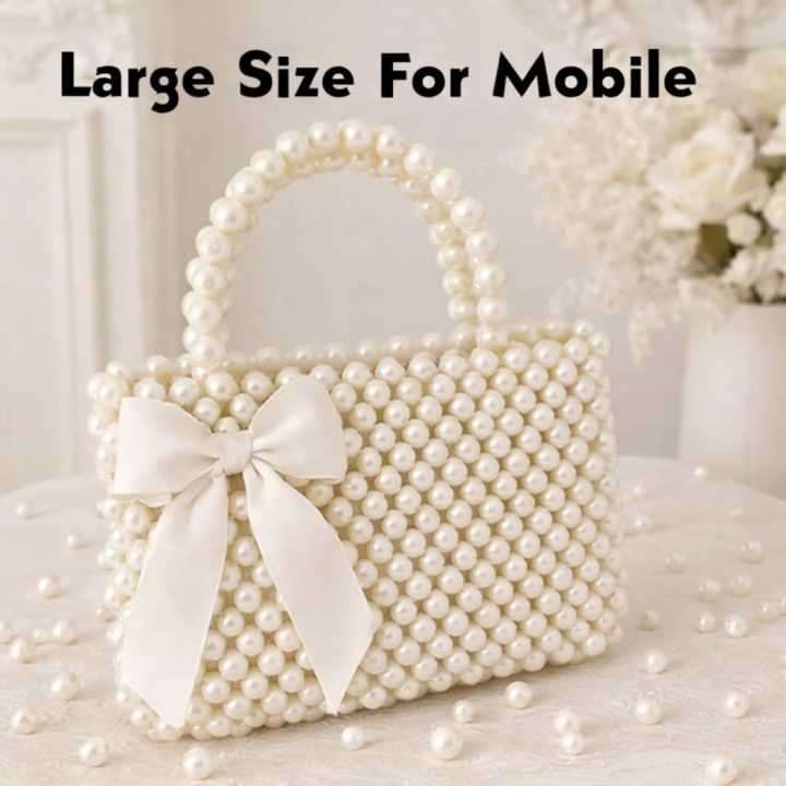 Elegant%20Mini%20Handmade%20Pearl%20Bag%20With%20Ribbon%20Bow%20%E2%80%93%20Versatile%20Design%20for%20Crossbody%20and%20Shoulder%20Carry%20-%20Wedding%20Clutch%20-%20Image%204