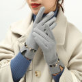 Winter Women Keep Warm Touch Screen Plus Fleece Chain Gloves Elegant Fashion Personality Soft Drive Cycling High Elasticity. 