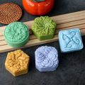 Hexagonal Embossed Flower Soap Mold 3D Round Flower Scented Candle Mold DIY Floral Designs Square Soap Plaster Mold Home Decor. 