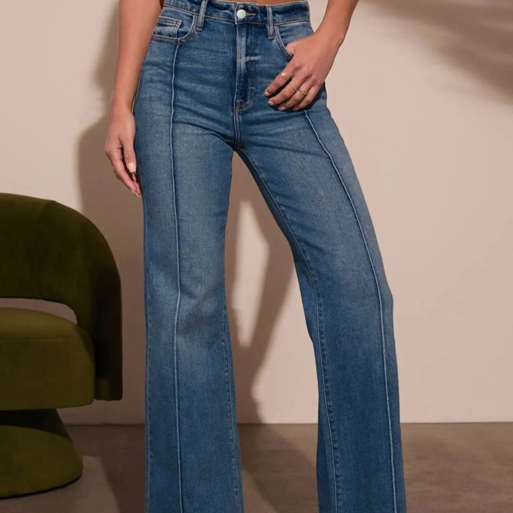 Autumn%20new%20women's%20dark%20blue%20high%20waist%20straight%20jeans%20slim%20fit%20wide%20leg%20version%20stretch%20denim%20fabric%20elegant%20intellectual%20jeans%20-%20Image%208