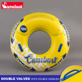 Camebust Double Valves Swim Ring Inflatable Float Tube Water Play Toys  for adult kids Blue and Yellow Color 43in. 
