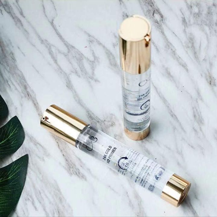 CVB%2024K%20Gold%20HD%20Primer%20for%20Facial%20Rejuvenation,%20Makeup%20Base%20with%20Anti-aging%20&%20Fragrance-Free%20Formula%20(Gold,%2030ml)%20-%20Image%202