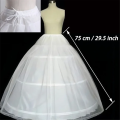 3 Hoops A-line Petticoat Underskirt Crinoline Slip for Kids Children Wedding Dress.
