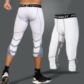 Men's Sports 3/4 Cropped Pants Gym Running Leggings Male Joggings Elastic Compressions Sweatpant Football Basketball Trousers. 