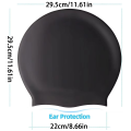 Adult Extra Large Silicone Swimming Cap with Long Hair And Dirty Braids Inclusive Soft Comfortable Swim Cap for All Genders. 