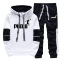 Hot Sales Mens Tracksuit Trend Printed Single Piece Sweatshirts Sweatpants Casual Hoodie Pants Office Home Quality Mens Clothing.
