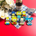 7pcs the Simpsons Enamel Pin Set - Homer J. Simpson Marge Bart Lisa Krusty the Clown - Comedy Animation Badges for Backpack. 