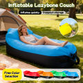 Multi-color Outdoor Inflatable Lazy Sofa Portable Air Lounge Chair Camping Travel Beach. 