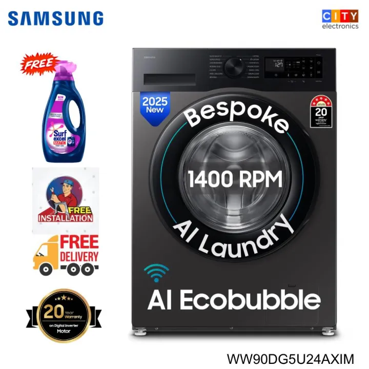 SAMSUNG%209%20Kg%20Washing%20Machine%20With%20AI%20Eco%20Bubble%20WiFi%20Embedded%20WW90DG5U24AXIM%20-%20Image%202