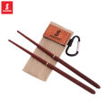 Outdoor Solid Wood Chopsticks with Storage Portable Bag, Camping Tableware Travel Portable Folding Chopsticks. 