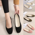 Women Suede Loafers Flat Heel Shallow Female Shoes Spring Summer Square Toe Basic Concise Women Pumps Size 36-43. 