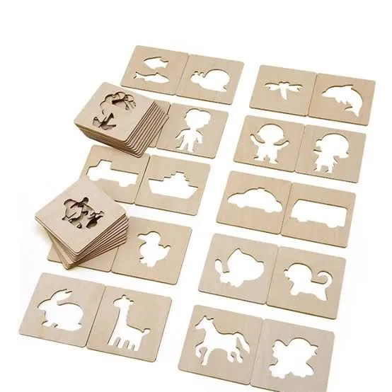 Kids%20Wooden%20Drawing%20Stencils%20Kit%20With%20Puzzle%2024%20Pes%2012%20Inner%2012%20Outer%20-%20Image%202