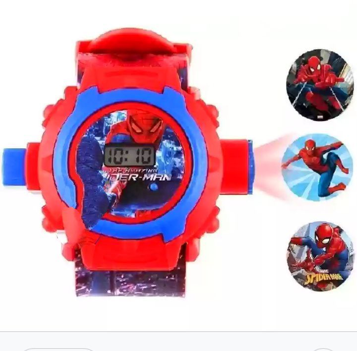 Unbranded%20Plastic%20Summer%20Watch%20for%20Boys%20-%20Spider%20Man%20Projector%20Flashlight%20Style%20-%20Red/Blue%20-%20Image%203