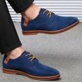 Men's Spring Suede Casual Oxfords Shoes Breathable Comfort Matte Finish Business Shoes Classic Sneakers Footwear Dress Shoes.