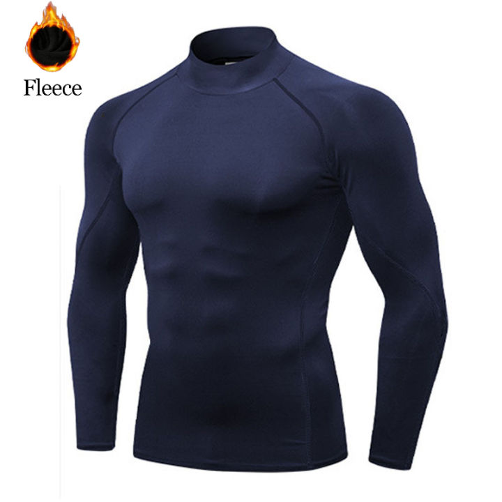 Winter%20Autumn%20Gym%20T%20Shirt%20Men's%20Long%20Sleeve%20Compression%20Shirt%20Fleece%20Training%20Top%20Male%20Muscle%20Workout%20Running%20Skiing%20Clothing%20-%20Image%204
