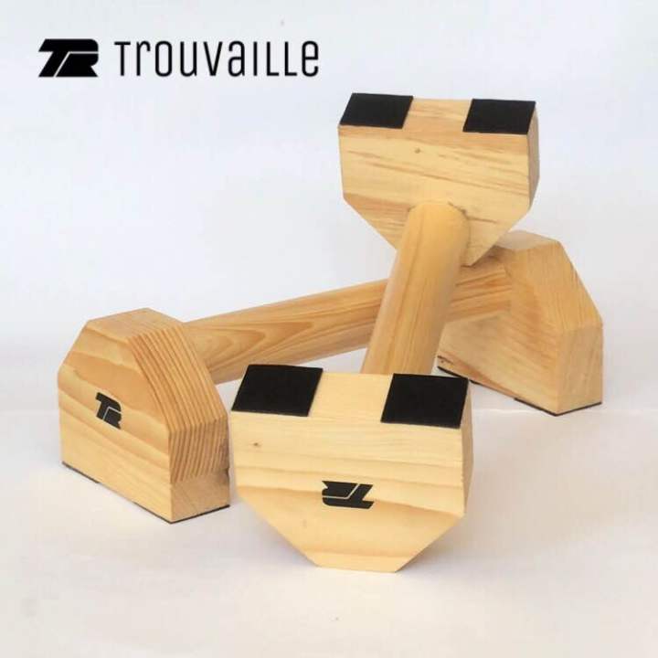 Wooden Parallettes | Parallettes | Push Up Stand Parallel Bars | wood Parallettes | Non Slip Base For Floor | Calisthenics Parallettes | Workout And Exercise Parallel Bars |
