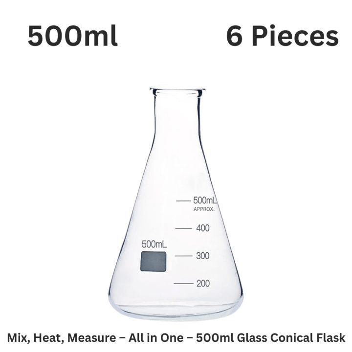 Conical%20Flask%20Borosilicate%203.3%20Glass%20500ml%201%20to%206%20Pieces%20Erlenmeyer%20Narrow%20neck%20Flask%20with%20Clear%20Graduated%20Marking%20%E2%80%93%20Durable,%20Heat%20&%20Chemical-Resistant%20Low%20Form%20Flask%20for%20Mixing,%20Heating,%20Storage%20&%20Experiments%20in%20School,%20College,%20Professional%20Laboratory%20-%20Image%209