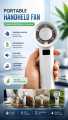 Handheld Fan High-Speed Portable Turbofan USB Rechargeable Electric Fan with Digital Display Support 120-Speeds Infinitely Adjustable for Camping Travel Home Office Multicolor. 
