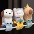 Capybara Slap Snap Wrap Capibara Plushie Wristband Bracelet Kawaii Cute Dog Cat Plush Toy Hand Ring Creative Funny Gift. 