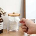 1/2 Pcs Makeup Organizer Round Clear Acrylic Makeup Organizer Makeup Cotton Pad Swab Holder Cotton Pad Organizer Box Makeup Pads.
