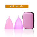 2Pcs Women Menstrual Cup Medical Silicone Vaginal Cups Reusable Menstrual Bowl Feminine Hygiene cup for Menstruation Collection. 
