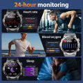 2026 New Outdoor Sports Smart Watch Men AMOLED Screen LED Flashlight Heart rate Waterproof Bluetooth Call 1000mAh SmartWatch.