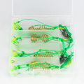 DNDYUJU 4pcs/Box Explosion Fishing Hook 6#-13# Fishing Lure Bait Trap Feeder Cage Fishing Hook with Stainless Steel Springs. 