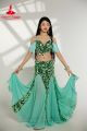 Belly Dancing Performance Suit for Women Big Sequins Bra Top+Long Skirt 2pcs Oriental Dance Professional Competition Clothing. 