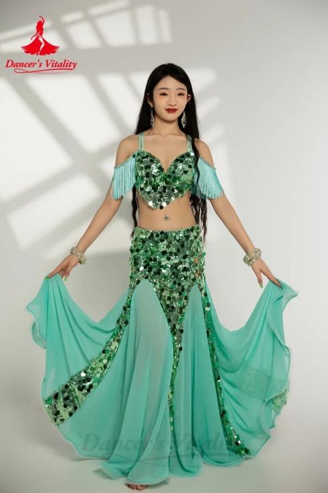 Belly%20Dancing%20Performance%20Suit%20for%20Women%20Big%20Sequins%20Bra%20Top+Long%20Skirt%202pcs%20Oriental%20Dance%20Professional%20Competition%20Clothing%20-%20Image%206