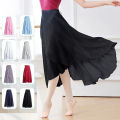 Chiffon Ballet Tutu Dance Skirt Dance Skate Wrap Scarf Ballerina Lyrical Long Ballet Skirt Gymnastics Ballet Dance Dress Women.