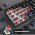 Jedel Gaming Rgb Keyboard Mechanical with Red Switch Colorful Backlight Black and White Combination Keys PAK FF. 