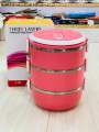3 Layers  Stainless Steel Insulated Lunch Box Food Container with Lock Clip -. 
