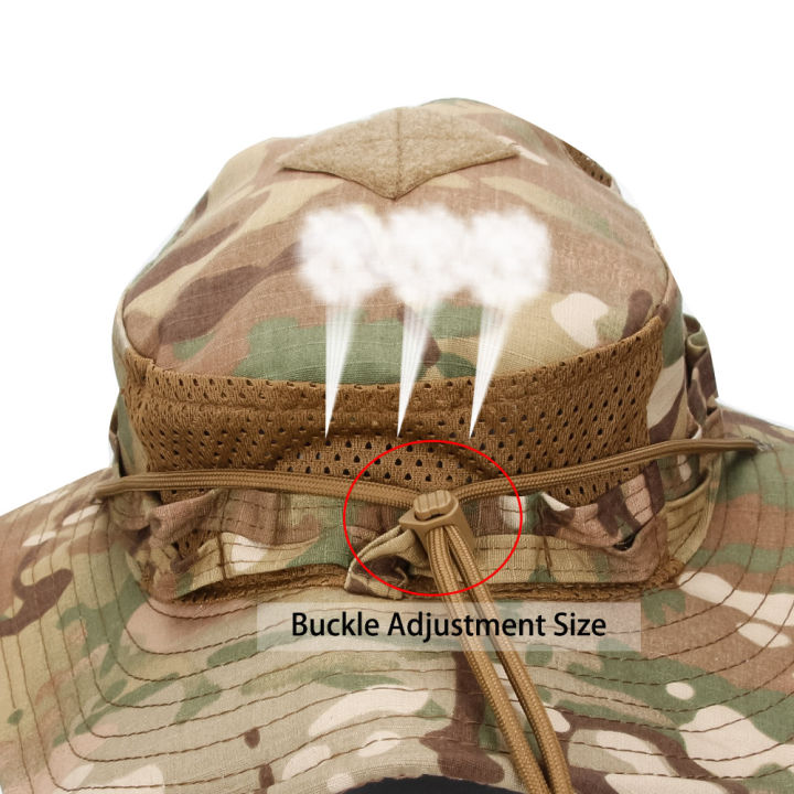 1pc/5pcs%20Camo%20Boonie%20Hat%20Sunscreen%20Breathable%20Bucket%20Hat%20Men's%20Outdoor%20Hiking%20Hunting%20Fishing%20Windproof%20Fisherman's%20Hat%20-%20Image%205