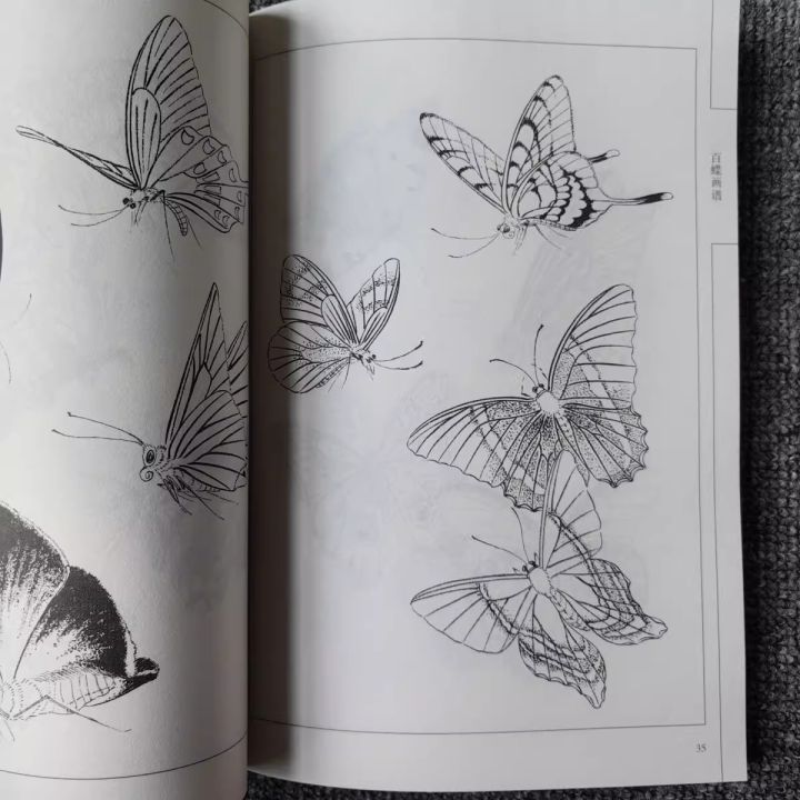 Adult%20Coloring%20Book%2094%20Pages%20Hundred%20Butterflies%20Chinese%20Line%20Drawing%20Collection%20Stress%20Relief%20And%20Relaxation%20Art%20Painting%20Book%20-%20Image%206