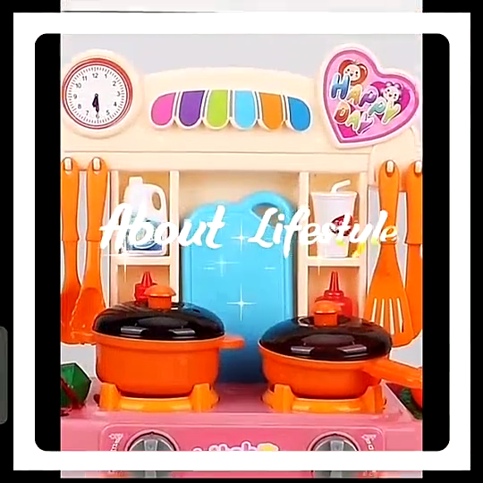 Water Spray Kitchen Toy Cooking Set Musical Lights Kids Kitchen Set Electric Mini Pretend Play Kitchen Toys Mini Spraying Kitchen Set