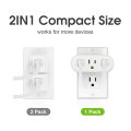 3-Outlet Wall Tap Adapter - 1 to 3 Grounded Outlet Extender, 3-Prong Multi Plug Splitter for Cruise, Home, Office and Dorm. 