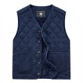 2025 New in Padded Vest Men Zipper Winter Thick Warm Corduroy Sleeveless Jacket Male Autumn Casual Waistcoat Golf Work Wear Coat. 