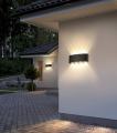 LED Wall Lamp Outdoor/Indoor Wall Sconce Waterproof IP65 Aluminum Black Rectangular Patio Light Up & Down Projection Light. 