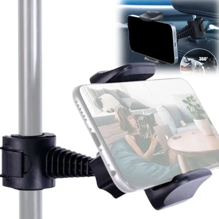 Cell%20Phone%20Holder%20for%20Microphone%20Stand%20360%C2%B0%20Swivel%20Adjustable%20Smartphone%20Clamp%20Mount%20in%20Car%20Back%20Seat%20Headrest%20Support%20Bracket%20-%20Image%202